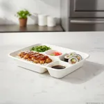 PakMax Sugarcane 6 Compartment Lunch Tray Lt 61 view 7