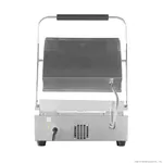 Benchstar Electric Grill Station Gh 816 rear view showing stainless steel base, ventilation grille, and open lid with brushed metal interior.