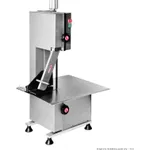 Matador HLS1650 Heavy Duty Bone Saw from a three-quarter angle, featuring a vertical motor housing with red and green buttons and a C-shaped frame.