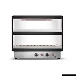 Bonvue Heated Passthrough Warmer Hwb2 65 front view with black frame, glass shelves, and control panel
