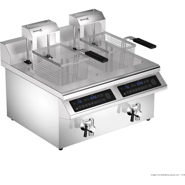 Benchstar Double Tanks Auto Lifting Induction Fryer
