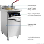 Electmax 700 Series Induction Single Fryer with Splashback IFS7-30L