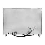 Apuro Bakery Convection Oven rear view showing stainless-steel panel, screws, and power cable with exposed wires