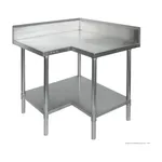 Economic Corner Workbench,100mm Splashback & Undershelf - 0900-6-WBCB