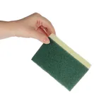 140 X 90mm Jantex Green And Yellow Scourer Sponge Pad [10 Pack] view 4