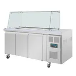 Polar U-Series Gn Saladette Counter With Square Sneeze Guard 3 Door view 12