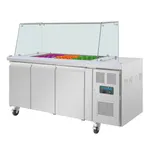 Polar U-Series Gn Saladette Counter With Square Sneeze Guard 3 Door view 9