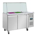 Polar U-Series Gn Saladette Counter With Square Sneeze Guard 2 Door view 4