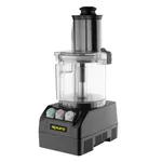 Apuro Multi Function Food Processor front view with black base, mint green, pink, and white buttons, and clear work bowl