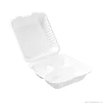 PakMax 8" Sugarcane Clamshell 3 Compartment