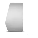 Bonvue Refrigerated Deli Meat and Seafood Display side view showing wedge-shaped stainless steel cabinet with caster wheels