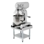 Apuro 30Ltr Digital Planetary Mixer from a three-quarter angle, featuring a stainless steel bowl, wire whisk, and black control panel.