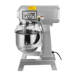 Apuro Digital Planetary Mixer 10Ltr in a three-quarter view, showing the stainless-steel bowl, clear safety guard, and digital control panel.