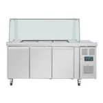 Polar U-Series Gn Saladette Counter With Square Sneeze Guard 3 Door view 6