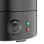 Close-up of the Apuro Water Boiler Matt Black control panel showing the dial and green and red indicator lights.