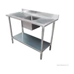 Modular System Single Sink Bench Centre 1200x600x900mm - 1200-6-SSBC