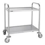 Vogue 2 Tier Flat Pack Trolley St/St - 825x710x405mm 32 1/2x28x16"