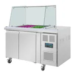 Polar U-Series Gn Saladette Counter With Square Sneeze Guard 2 Door view 5