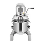 Apuro Digital Planetary Mixer front view with stainless steel bowl, clear safety guard, and black control panel