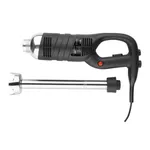 Apuro Stick Blender motor unit and 400mm shaft displayed separately, featuring a black housing with silver cap and stainless steel blade assembly.