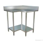 0900-7-WBCB - Economic  Corner Workbench,100mm Splashback & Undershelf 900x900x900mm