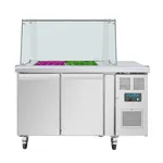 Polar U-Series Gn Saladette Counter With Square Sneeze Guard 2 Door view 3
