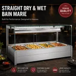 Bonvue Square Countertop Wet and Dry Bain Marie - BM14SC view 5