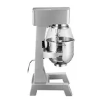 Apuro Digital Planetary Mixer side view showing matte silver stand, stainless steel bowl, and transparent safety guard
