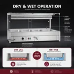 Bonvue Square Countertop Wet and Dry Bain Marie - BM14SC view 6