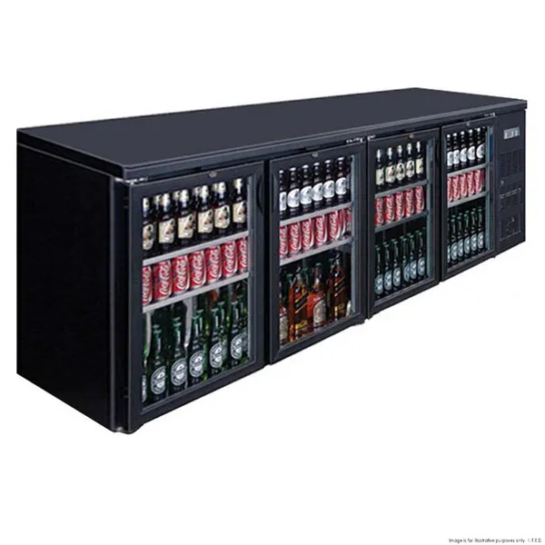 Thermaster Four Door Drink Bar Fridge/Cooler - BC4100G