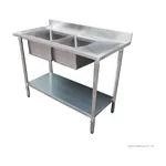 Modular System Double Sink Bench Left Handed 1500x700x900mm - 1500-7-DSBL