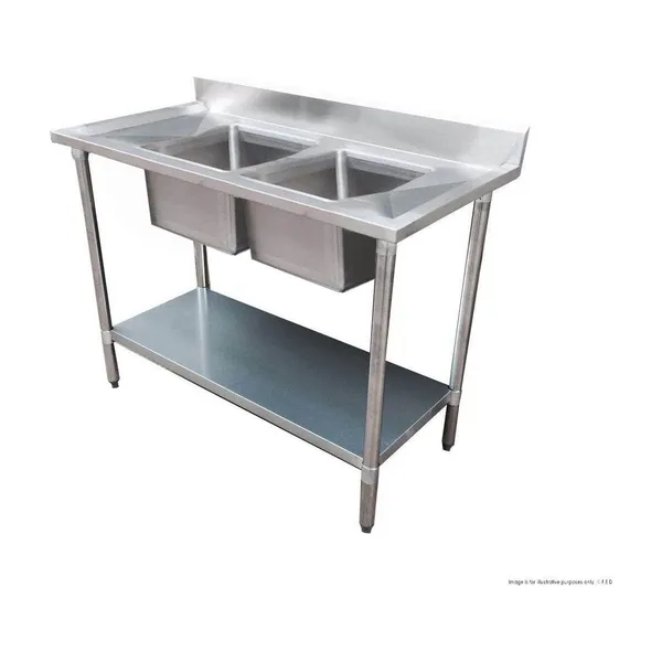 Modular System Double Sink Bench Centre 1800x600x900mm - 1800-6-DSBC
