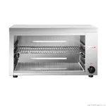 Front view of the Benchstar Toaster Griller Salamander AT-937E, showing the stainless steel cabinet, open front with wire racks, and side control knob.
