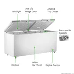 Thermaster 600L Chest Freezer with Stainless Steel Lids view 3