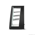 Bonvue Chilled Angled Counter Top Food Display side profile showing slanted glass front and three stainless-steel wire shelves
