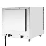 Apuro Convection Oven with Steam rear and right side view showing stainless steel construction, access door, and ventilation grille.