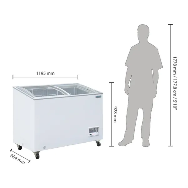 Polar G-Series Display Chest Freezer - 270ltr