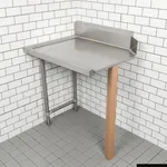 Modular System Clean Dish Table with Splashback view 3