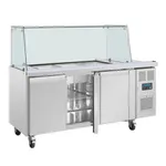 Polar U-Series Gn Saladette Counter With Square Sneeze Guard 3 Door view 10