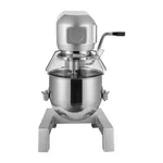 Apuro Digital Planetary Mixer 10Ltr, front view showing stainless steel bowl, splash guard, and tilt lever