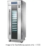 Bakermax Proofer Cabinet Mpr 16 front view showing stainless steel door, blue digital display, and internal wire racks