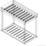 Fagor Stainless Steel Rolling Table for 2 Baskets MR2C