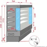 Tecnodom Open Chiller with 4 Shelves TDVC80-CA-150