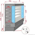 Tecnodom Open Chiller with 4 Shelves TDVC80-CA-150