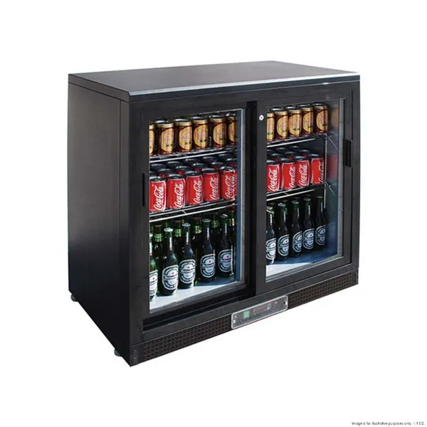 Thermaster Double Sliding Door Drink Fridge/Cooler - SC248SD