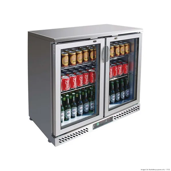 Thermaster Two Door Stainless Steel Bar Fridge/Cooler - SC248SG