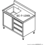 Modular System CABINET WITH LEFT SINK - SC-7-1200L-H