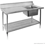 Right Inlet Single Sink Dishwasher Bench - SSBD7-1500R/A