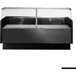 Tecnodom Serie MR80 Black 2000mm Wide Deli Display with Storage and Castors