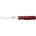 Churrasco Steak Knife Serrated Wide Blade with Polywood Handle Red 127mm